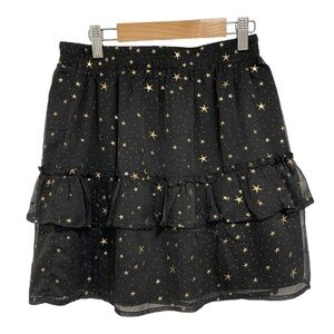 Le Lis - Women’s Size Small Black Tiered Ruffle Skirt